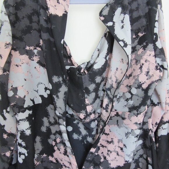 NWOT Mac & Jac Long Sleeve Blouse -  Elegant Bow Tie Knot - Back Zipper - Size M - Picture 9 of 12